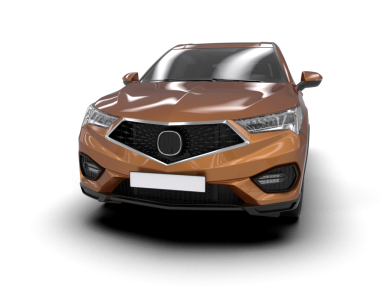 Arka planda modern bir araba. 3d oluşturma