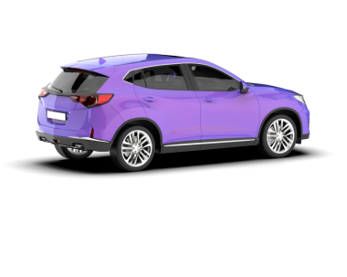 beyaz arka planda izole edilmiş mor lüks araba - arka plan.