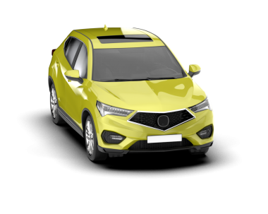 Modern araba arka planda izole edilmiş. 3D görüntüleme - illüstrasyon