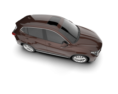 Yansımalı gerçekçi bir araba.