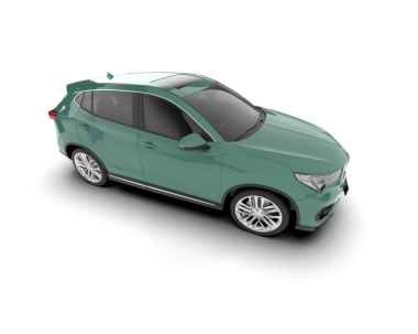 beyaz arka planda gölgeli modern araba