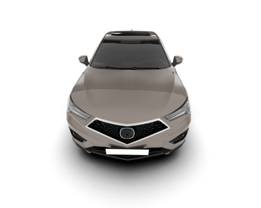 Arka planda lüks bir araba var. 3D görüntüleme - illüstrasyon