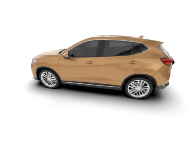 SUV aracı beyaz arka planda izole edildi. 3d oluşturma.