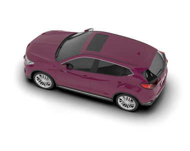 Pembe araba beyaz arka plan üzerinde izole