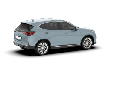 Modern araba. Ön manzara. 3d illüstrasyon