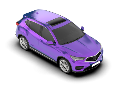 beyaz arka planda mor modern araba