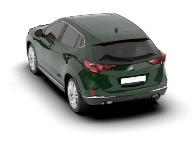 modern lüks araba kırpma yolu ile beyaz arka planda izole