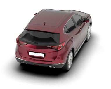 kırmızı modern SUv beyaz arkaplanda izole edildi - 3 boyutlu görüntüleme - illüstrasyon