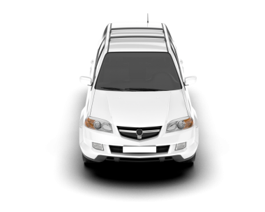 İzole edilmiş arka planda beyaz araba yan yana