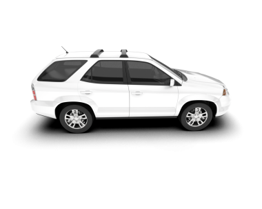 araba beyaz arkaplanda izole edildi