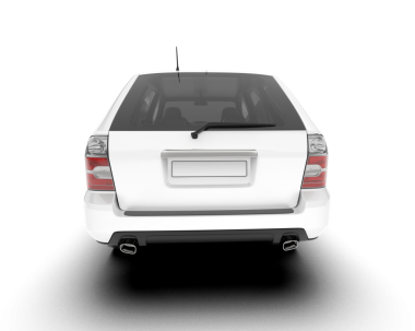 beyaz modern araba beyaz arka planda izole