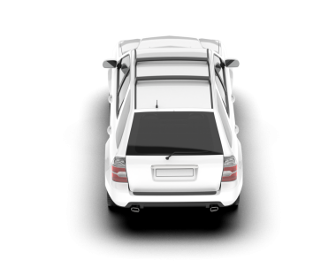 beyaz arkaplanda izole edilmiş araba 3 boyutlu görüntüleme
