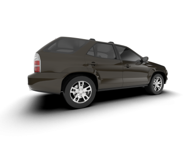 Gerçekçi bir SUV arabası. Yan görünüş. 3d oluşturma