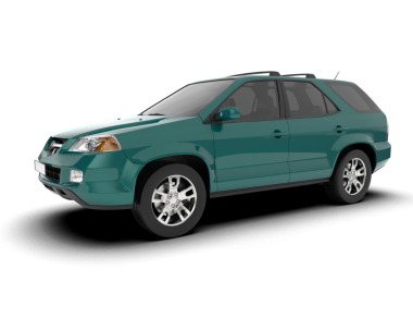 Yeşil arka planda bir araba. 3d oluşturma