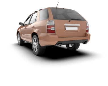 beyaz arkaplanda izole edilmiş araba 3 boyutlu görüntüleme