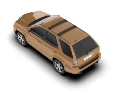 beyaz arka planda modern kahverengi araba