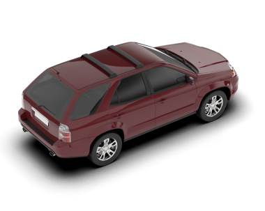 Beyaz bir arka plan üzerinde modern kırmızı araba.