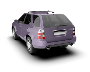 Gri arkaplanda pembe araba izole edildi