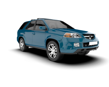 araba beyaz arkaplanda izole edildi