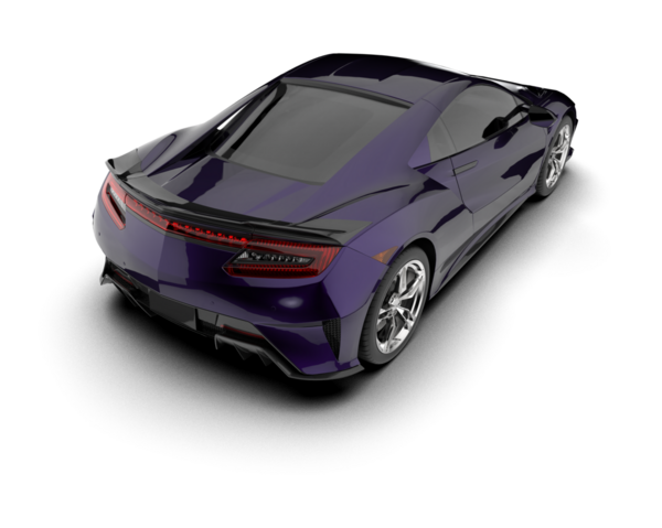 Modern araba arka planda izole edilmiş. 3D görüntüleme - illüstrasyon