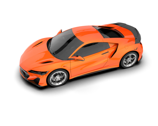 Gerçekçi bir araba. Beyaz arka planda izole edilmiş. 3 boyutlu resimleme.