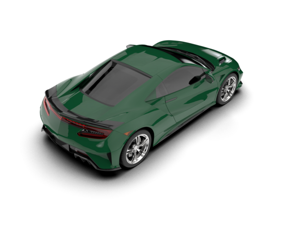 Siyah arka planda yeşil spor araba