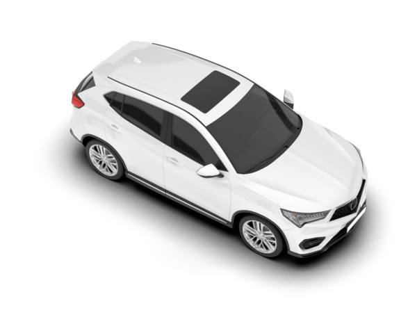 beyaz beyaz ekranlı gerçekçi bir araba.