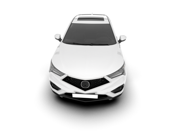 araba beyaz arkaplanda izole edildi.