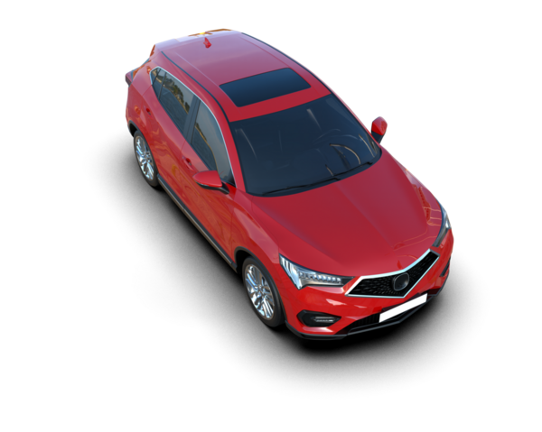 modern kırmızı araba siyah arka planda izole edilmiş. 3 Boyutlu Hazırlama