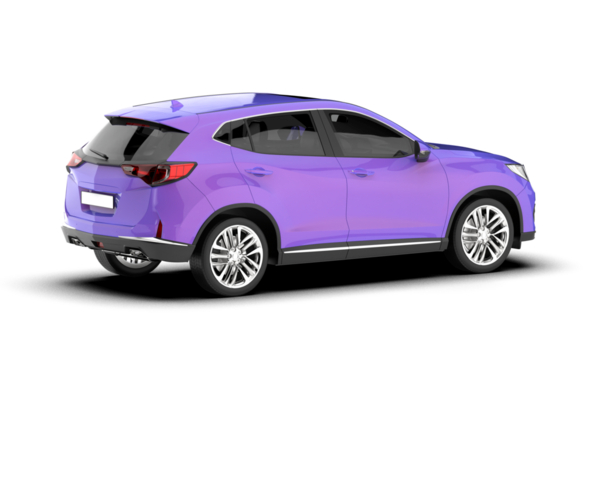 beyaz arka planda izole edilmiş mor lüks araba - arka plan.