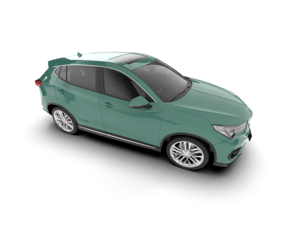 beyaz arka planda gölgeli modern araba