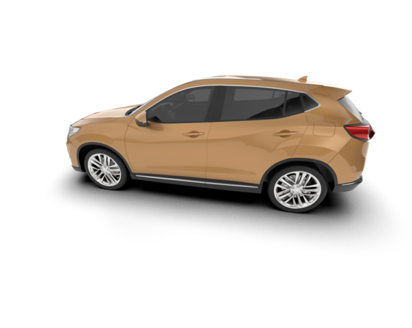 SUV aracı beyaz arka planda izole edildi. 3d oluşturma.