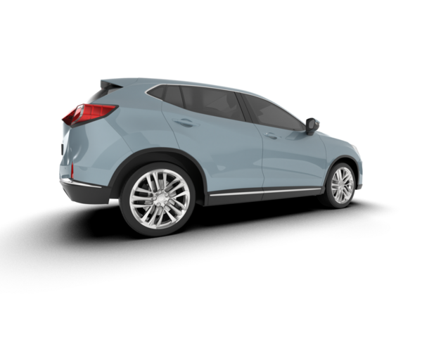 Beyaz arka planda lüks bir araba. 3d oluşturma