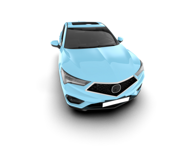 Arka planda izole edilmiş gerçekçi bir araba. 3d illüstrasyon