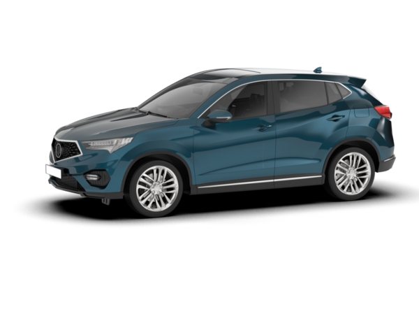 Arka planda izole edilmiş gerçekçi bir araba. 3D görüntüleme - illüstrasyon