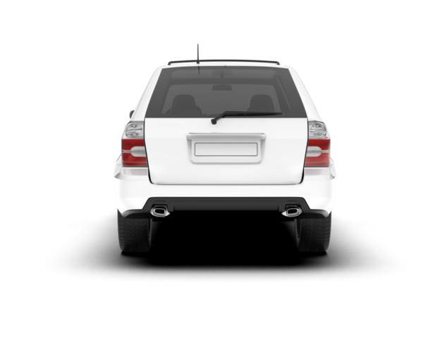 Beyaz arka planda beyaz modern araba