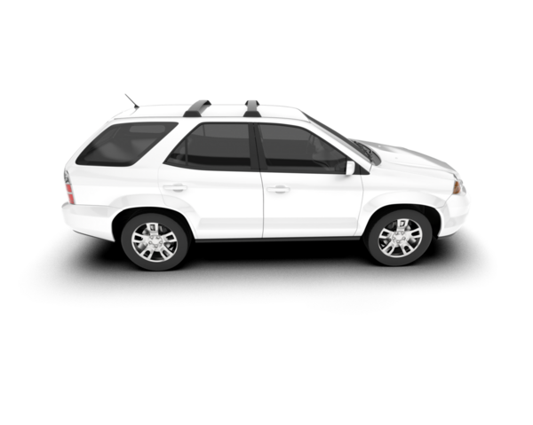 araba beyaz arkaplanda izole edildi