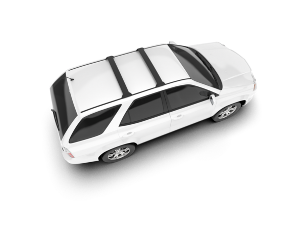 Beyaz arka planda modern lüks bir araba. 3d oluşturma.