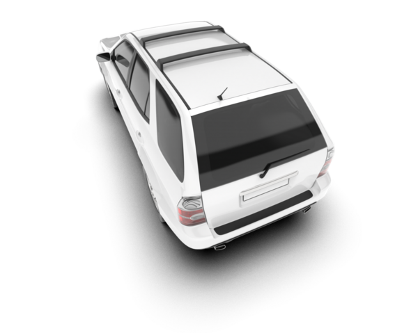 beyaz modern araba beyaz arka planda izole edilmiş, yansımalı.