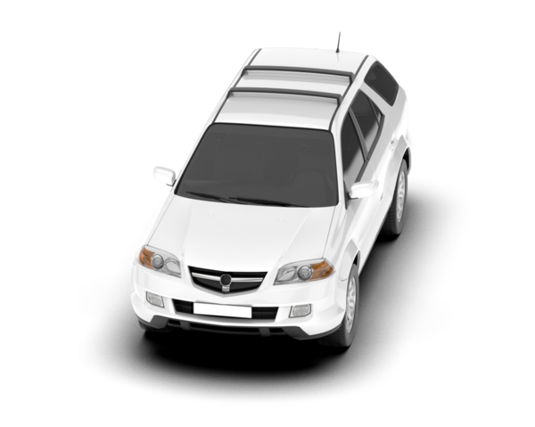 beyaz lüks araba izole edilmiş