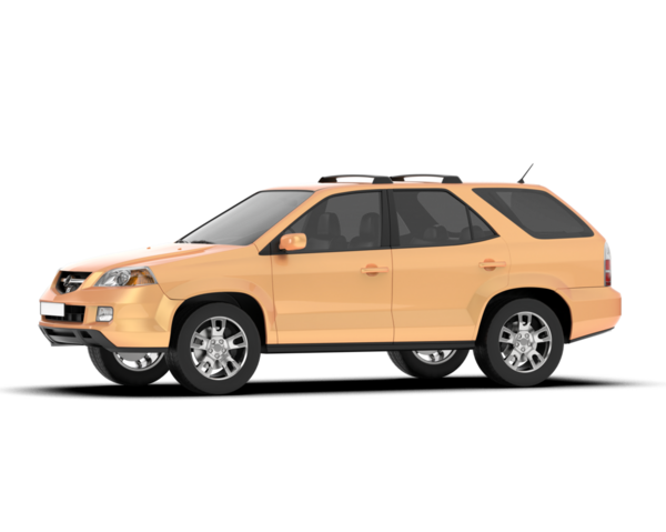 beyaz arkaplanda modern SUv