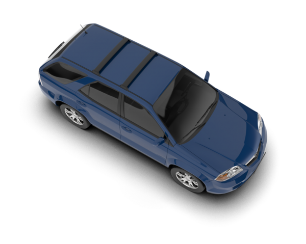 Gri arka planda mavi araba