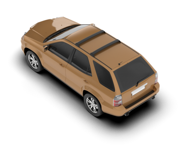 beyaz arka planda modern kahverengi araba