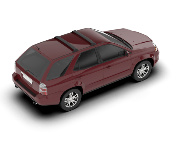 Beyaz bir arka plan üzerinde modern kırmızı araba.