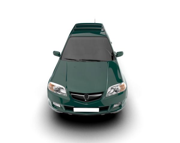 beyaz arka planda modern yeşil araba.