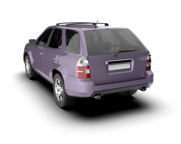 Gri arkaplanda pembe araba izole edildi