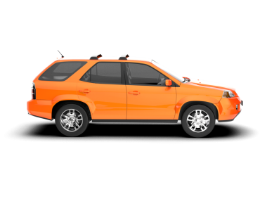 Beyaz arka planda modern bir araba. 3d oluşturma