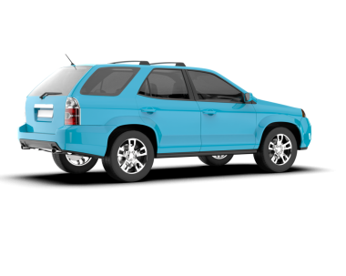 gerçekçi mavi araba yan görünümü