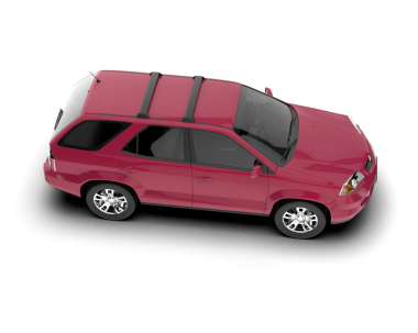 beyaz arkaplanda izole edilmiş bir araba.