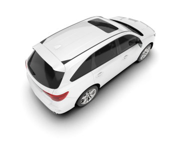 Beyaz arka planda beyaz modern araba, 3 boyutlu görüntüleme.